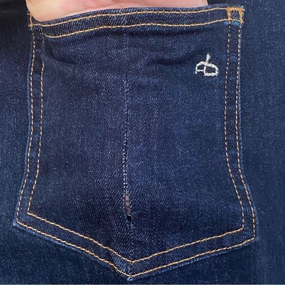 Rag & Bone High Rise Heritage Dark Blue Wash Skinny Jeans Sz 30 - Picture 9 of 16
